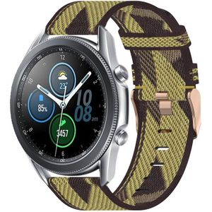 Voor Samsung Galaxy Watch3 45 mm 22 mm nylon geweven horlogeband