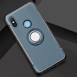 Magnetische armor beschermhoes voor Xiaomi Redmi Note 6  met 360 graden rotatie ringhouder (marineblauw)