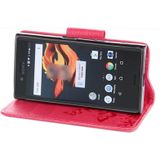 Horizontaal flip lederen hoesje voor Sony Xperia X compacte Vlinders reli