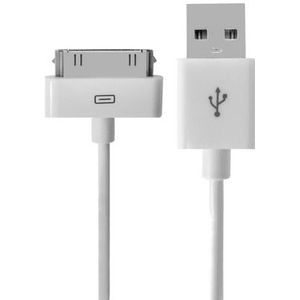 USB-gegevenskabel voor de nieuwe iPad (iPad 3) / iPad 2 / iPad  iPhone 4 &amp; 4S  iPhone 3 g / 3G  iPod touch  lengte: 1m (Original)(White)