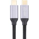USB-C / Type-C Mannelijk naar USB-C / Type-C Mannelijke Thunderbolt 3 Datakabel  Kabellengte: 50cm