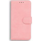 Voor Huawei Y6 2019 Skin Feel Pure Color Flip Leather Phone Case (Pink)