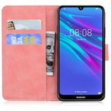 Voor Huawei Y6 2019 Skin Feel Pure Color Flip Leather Phone Case (Pink)