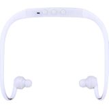 506 leven waterdichte Sweatproof Stereo draadloze sport oordopjes koptelefoon In-ear Headphone Headset met Micro SD-kaartsleuf  voor slimme telefoons &amp; iPad &amp; Laptop &amp; Notebook &amp; MP3 of andere Audio-apparaten  maximale SD Card Storage: 8GB(White)