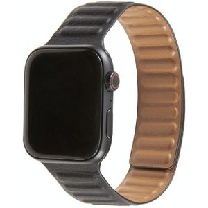 Lus lederen horlogeband voor Apple Watch Series 6 &amp; se &amp; 5 &amp; 4 40mm / 3 &amp; 2 &amp; 1 38mm (zwart)