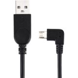 28cm 90 graden hoek rechts Micro USB naar USB Data / laad Kabel  Voor Galaxy  Huawei  Xiaomi  LG  HTC en andere Smart Phones