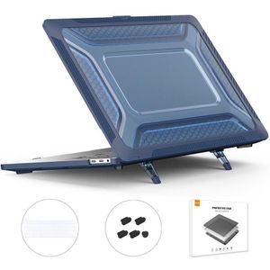 Voor MacBook Pro 16 A2141 ENKAY Hat-Prince 3 in 1 Beschermende Beugel Case Cover Hard Shell met TPU Toetsenbord Film/Anti-stof Pluggen  Versie: EU (Blauw)