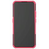 Voor Nokia 3.4 band textuur schokbestendige TPU + PC beschermhoes met houder (roze)