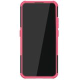 Voor Nokia 3.4 band textuur schokbestendige TPU + PC beschermhoes met houder (roze)