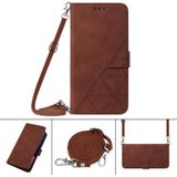 Voor OnePlus Nord N10 5G Crossbody 3D-embossed flip lederen telefoonhoes