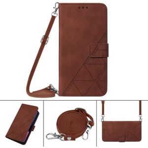 Voor OnePlus Nord N10 5G Crossbody 3D-embossed flip lederen telefoonhoes