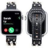 Echt lederen vrouwelijke stijl horlogeband voor Apple Watch Series 7 41mm / 6 &amp; SE &amp; 5 &amp; 4 40mm / 3 &amp; 2 &amp; 1 38mm