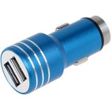 KX-C001 2 USB-poorten 5V 4.2A auto-oplader met hamer veiligheidsfunctie  voor iPhone  iPad  Galaxy  Huawei  Xiaomi  LG  HTC  andere slimme telefoons en tabletten (donkerblauw)