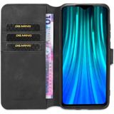 Voor Xiaomi Redmi Note 8 Pro DG. MING retro olie kant horizontale flip case met houder &amp; kaartsleuven &amp; portemonnee (zwart)