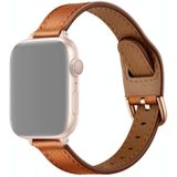 Dames Starry Sky Style Lederen Vervanging Strap Watchband voor Apple Watch Series 6 &amp; SE &amp; 5 &amp; 4 44mm / 3 &amp; 2 &amp; 1 42mm (Brown Rose Gold Buckle)