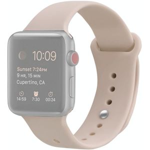 Siliconen vervangende riem watchband voor Apple Watch Series 6 &amp; se &amp; 5 &amp; 4 44mm / 3  2 &amp; 1 42mm (roze zand)