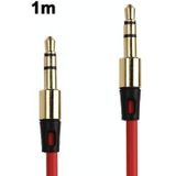 3.5mm Koptelefoon Audiokabel voor iPhone / iPad / iPod / MP3  Kabel lengte: 1 meter (rood)