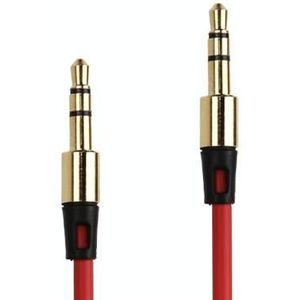 3.5mm Koptelefoon Audiokabel voor iPhone / iPad / iPod / MP3  Kabel lengte: 1 meter (rood)