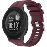 Voor Garmin Instinct 2 22mm Solid Color Silicone Watch Band (Bourgondië)