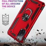 Voor Samsung Galaxy S20 FE 5G Schokbestendige TPU + PC Beschermhoes met 360 Graden Roterende Houder (Rood)