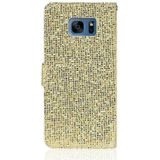 Voor Samsung Galaxy S7 Glitter Powder Horizontale Flip Lederen case met kaartslots &amp; houder &amp; lanyard(goud)