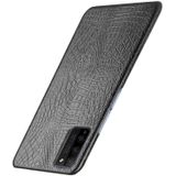 Voor Huawei Honor 30 Youth/Honor 30 Lite Schokbestendige Krokodiltextuur PC + PU Case(Zwart)