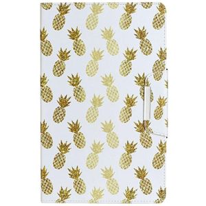 Voor Samsung Galaxy Tab E 9.6 / T560 Painted Pattern Horizontale Flip Lederen case met houder(Pineapple)