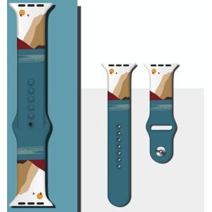 MORANDI Serie Contrast Kleur Siliconen Vervanging Horlogeband voor Apple Watch Series 7 45 mm / 6 &amp; SE &amp; 5 &amp; 4 44mm / 3 &amp; 2 &amp; 1 42mm
