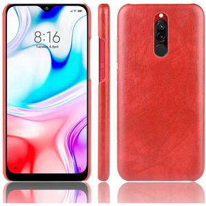 Voor Xiaomi Redmi 8 schokbestendige Litchi textuur PC + PU geval (rood)