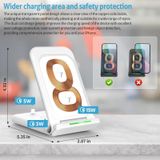 N68-3 3-in-1 Multifunctional Smartphone Earphone Wireless Charging Stand with Samsung Watch Charger (Black)