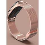 For Xiaomi Mi Band 6 / 5 / 4 / 3 Mijobs Milan Buckle Plus Stainless Steel Replacement Watchband(Rose Gold)