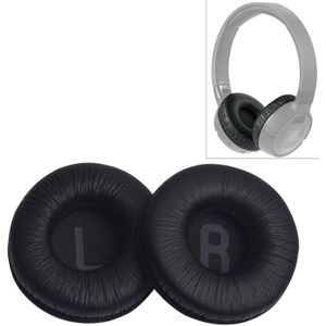 2 stuks voor JBL Tune 600BTNC T500BT T450BT oortelefoon kussen cover earmuffs vervangende oorkussens met mesh (zwart)