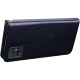 Voor Galaxy A71 Business Style Oil Wax Texture Horizontal Flip Leather Case  met Holder &amp; Card Slots &amp; Wallet(Black)