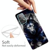 Voor Samsung Galaxy A52 5G Shockproof Geschilderd Transparant TPU Beschermhoesje (Magic Wolf)