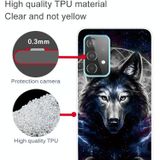 Voor Samsung Galaxy A52 5G Shockproof Geschilderd Transparant TPU Beschermhoesje (Magic Wolf)