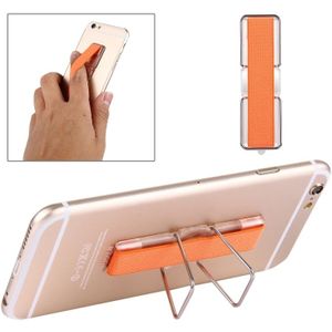 2 in 1 verstelbare universele Mini zelfklevende houder standaard + Slim vinger Grip  grootte: 7.3 x 2.2 x 0.3 cm  voor iPhone  Galaxy  Huawei  Xiaomi  LG  HTC en Tablets(Orange)