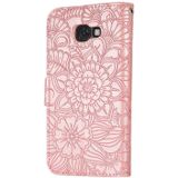 Voor Samsung Galaxy A5  Skin For Inmorting Sunflower Horizontal Flip Leren Case met Houder &amp; Card Slots &amp; Wallet &amp; Lanyard (Rose Gold)