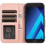 Voor Samsung Galaxy A5  Skin For Inmorting Sunflower Horizontal Flip Leren Case met Houder &amp; Card Slots &amp; Wallet &amp; Lanyard (Rose Gold)