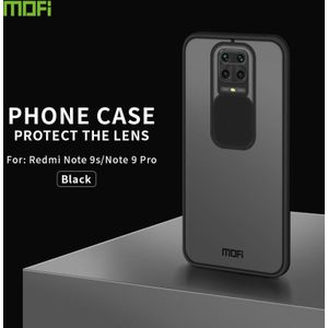 Voor Xiaomi Redmi Note 9S / Note9Pro MOFI Xing Dun-serie Doorzichtige frosted PC + TPU Privacy Anti-glare Shockproof All-inclusive Protective Case(Zwart)