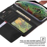 KWIK GOOSPERY RICH DIARY Crazy Horse textuur horizontale Flip lederen case voor iPhone XS Max  met kaartsleuven &amp; portemonnee (bruin)