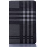 Geruite textuur horizontale Flip lederen draagtas met houder &amp; kaartsleuven &amp; portemonnee voor Galaxy tab A 8 0 (2019)/T295 (grijs)