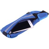Multifunctionele Outdoor Mesh ademende stof taille Sporttas met nacht reflecterende Strip &amp; oortelefoon gat voor iPhone  Samsung  Sony en andere telefoons (voor Less Than 6 inch)(Blue)