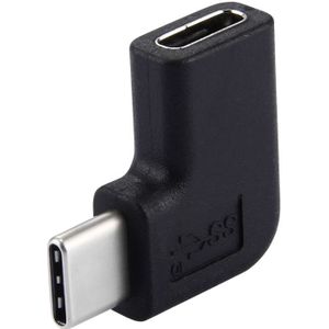 Elleboog USB-C / Type-C vrouwtje naar USB-C / Type-C mannetje Connector Adapter voor MacBook en compatibel Smartphones