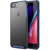 iPhone 7 Plus &amp; 8 Plus krasbestendig transparant TPU + Kunststof back cover Hoesje (blauw)