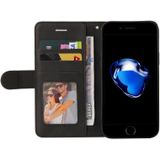 Dual-Color Splicing Horizontale Flip PU Lederen Case met Houder &amp; Card Slots &amp; Portemonnee voor iPhone 8/7 / SE 2020 (Zwart)