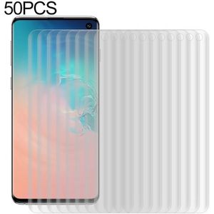 Voor Galaxy S10 50 PCS 3D Gebogen Full Cover Soft PET Film Screen Protector