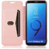 Voor Samsung Galaxy S9 Bronzing Plating PU + TPU Horizontale Flip Lederen Case met Houder &amp; Card Slot (roze wit)