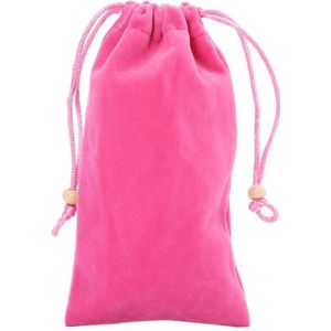 universeel Leisure Cotton Flock kleding Carry Bag met Lanyard voor iPhone 6 / 6S / Samsung Galaxy S6 / S5 / G900 / S IV / i9500 / SIII / i9300(roze)