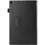 Sony Xperia Z2 10.1 Tablet horizontaal Litchi structuur PU leren Flip Hoesje met houder (zwart)