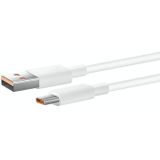 Originele Huawei CC790 USB Type-A naar USB-C / Type-C Interface 6A Data Cable  Kabellengte: 1m (Wit)